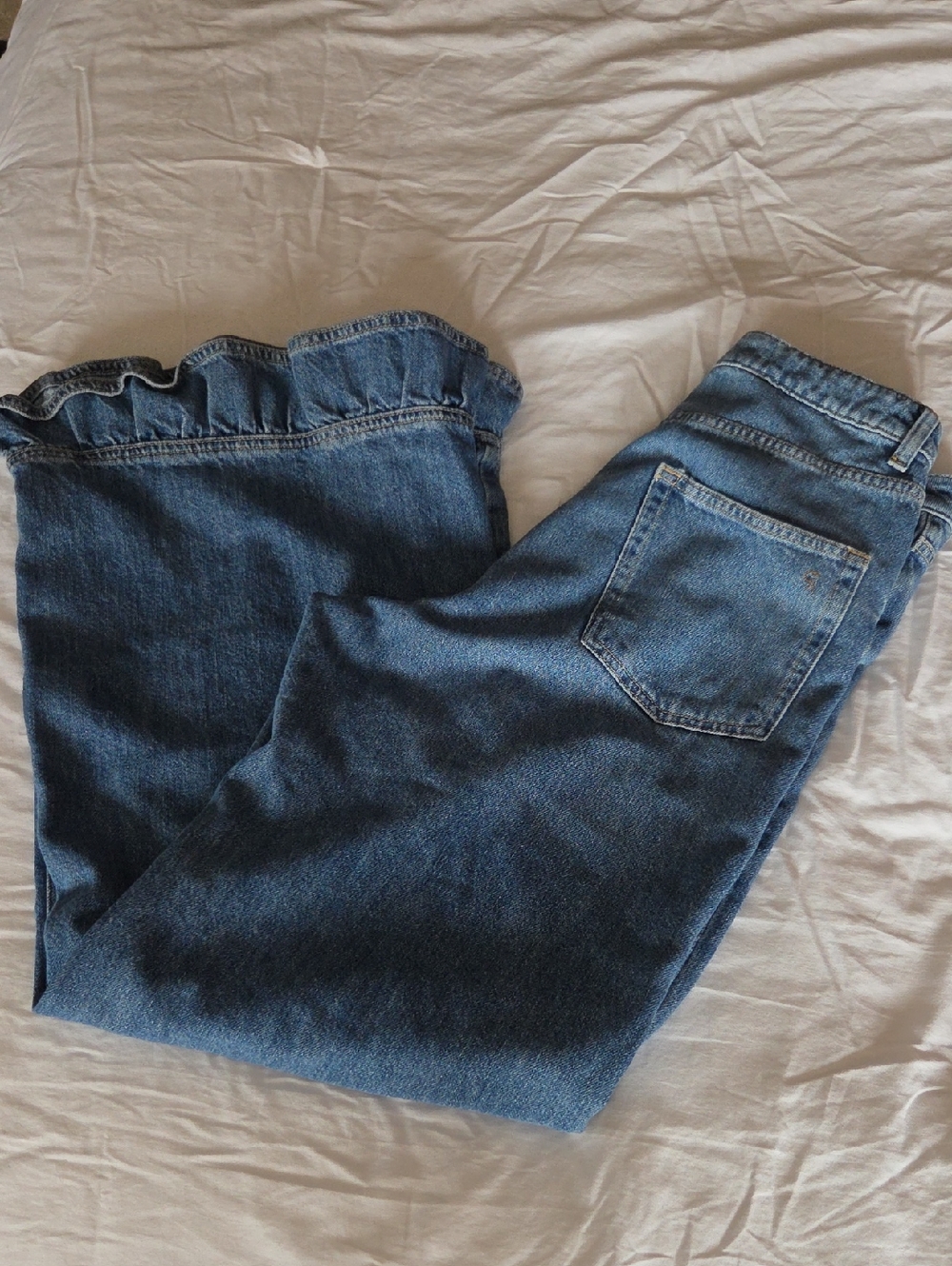 Pilcro Blue Denim Jeans with Branded Button